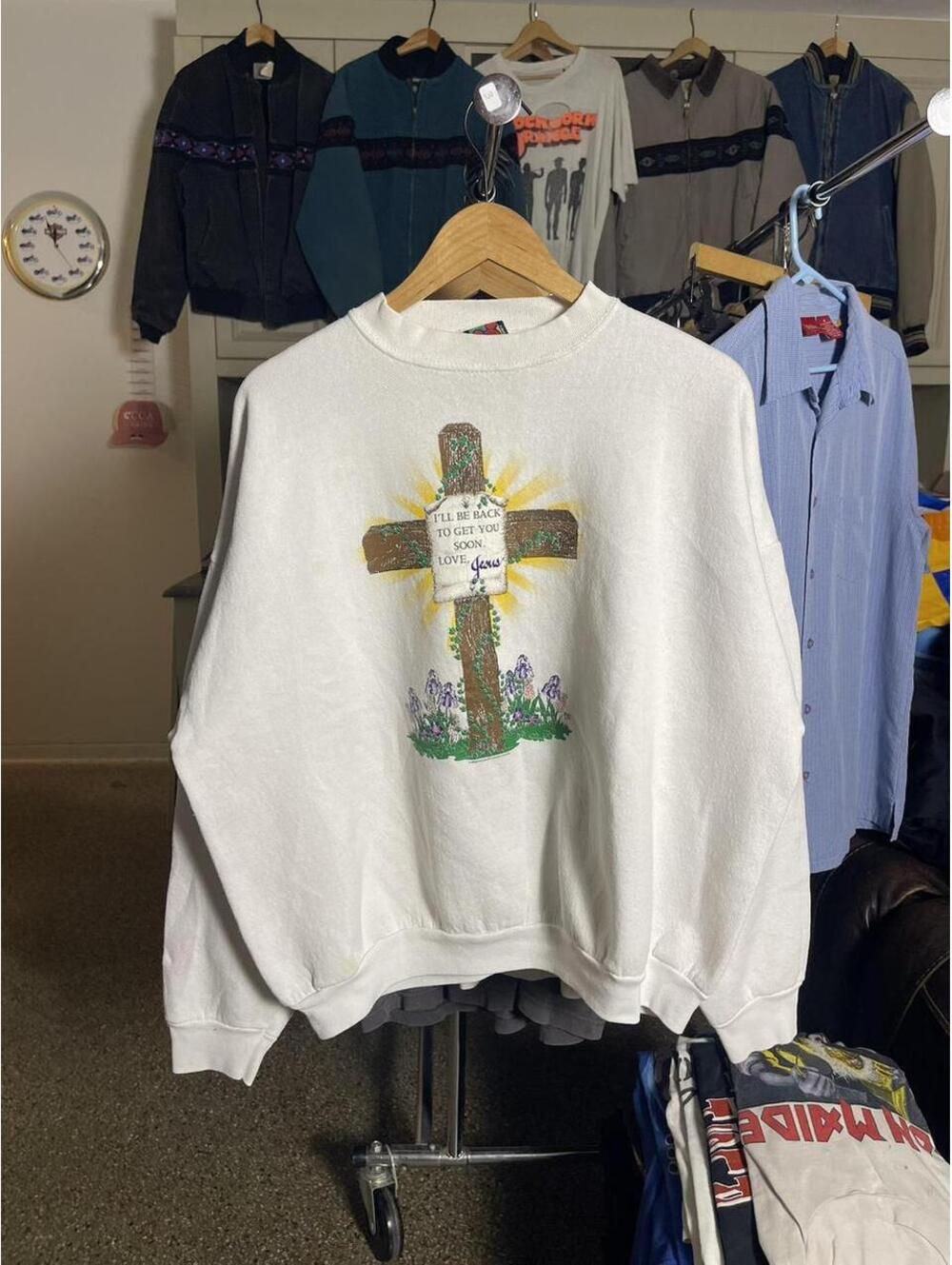 Vintage 90s Disney Jesus crewneck sweatshirt rare